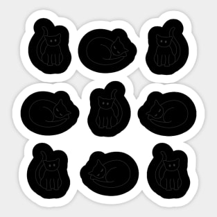 Black Cats at Night Sticker